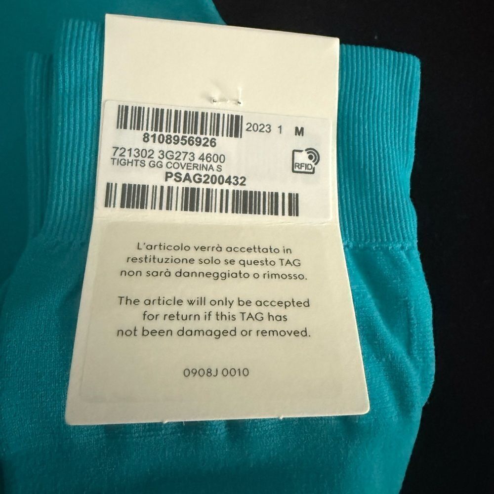 Brand new women’s Women’s Gucci  Teal blue tights size m & large - Picture 12 of 14